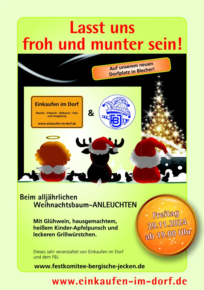 Einladung zum Anleuchten der Weihnachtsbäume