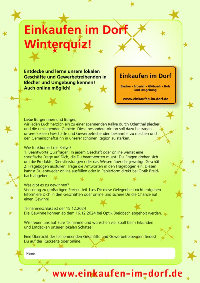 Einladung zum Winterquiz 2024